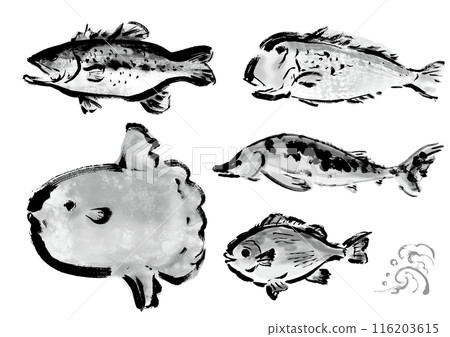 各種手繪魚合輯-日式畫筆魚套裝 各種手繪魚合輯-日式畫筆魚套裝 116203615