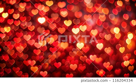 Red heart blurred background 116204334