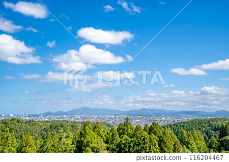 View of Kasugayama Castle Historical Site Square, the Old Kaga Highway, and the Joetsu-Ozume area from the ruins of Kasugayama Castle View of Kasugayama Castle Historical Site Square, the Old Kaga Highway, and the Joetsu-Ozume area from the ruins of Kasugayama Castle 116204467