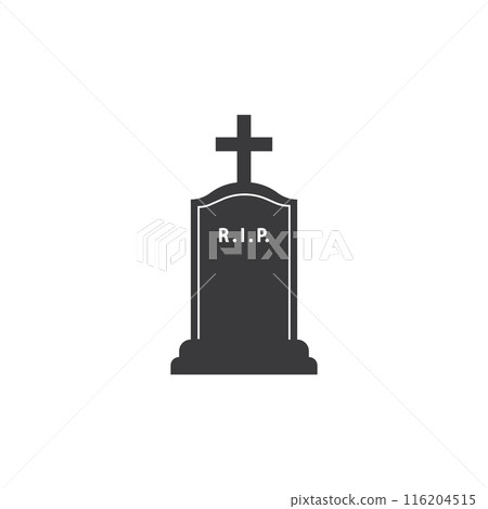 Gravestone icon vector Gravestone icon vector 116204515