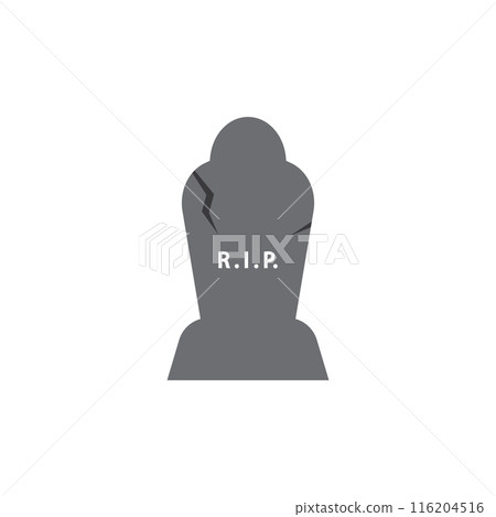 Gravestone icon vector Gravestone icon vector 116204516