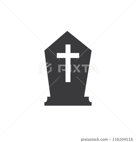 Gravestone icon vector Gravestone icon vector 116204518