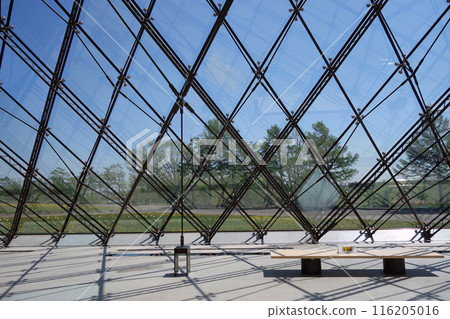 Glass pyramid from the sky Glass pyramid from the sky 116205016