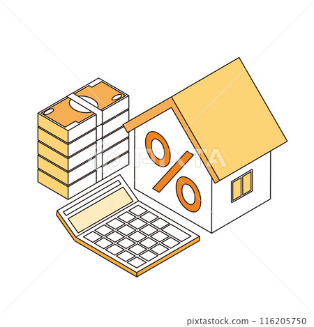 Image illustration of mortgage interest rate Image illustration of mortgage interest rate 116205750