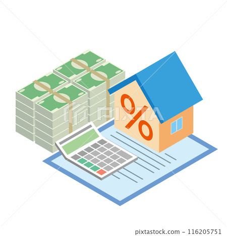 Image illustration of mortgage interest rate Image illustration of mortgage interest rate 116205751