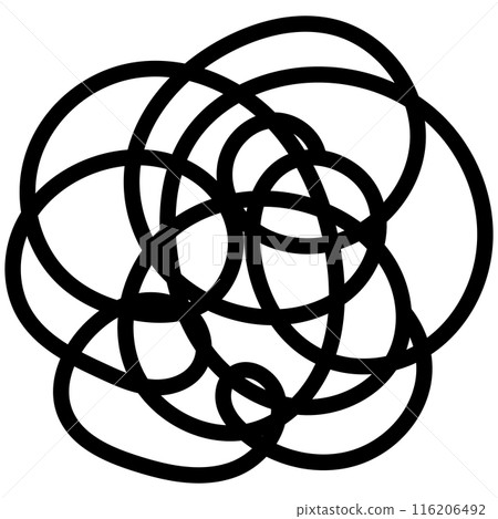 Icons of confusion, mess, worries, and thoughts. Vector line width can be changed 116206492