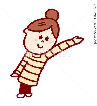 可愛的包子女孩的各種姿勢和手勢 可愛的包子女孩的各種姿勢和手勢 116206614