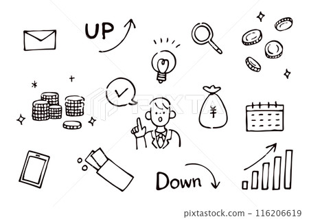 商業插畫素材集線描 116206619