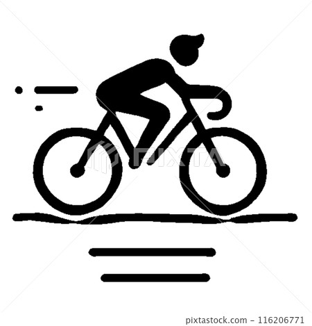 一個人騎腳踏車的剪影 一個人騎腳踏車的剪影 116206771