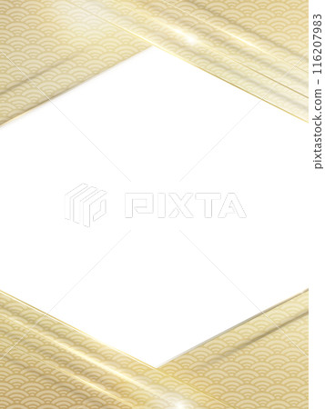 Japanese style pattern and gold frame 116207983