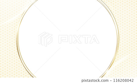 Japanese style pattern and circular frame 116208042