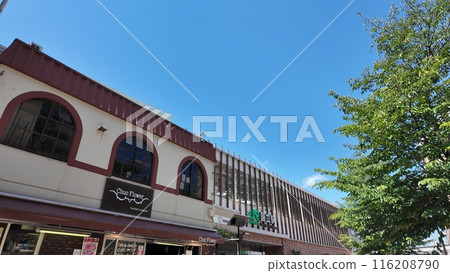 JR國立站北口綠意盎然、天空晴朗 116208790