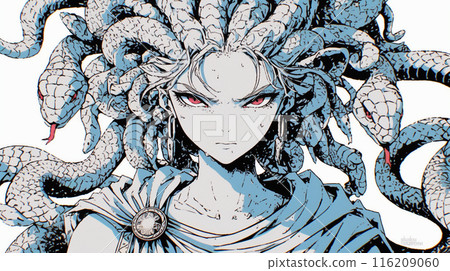 Medusa: A snake-headed monster from Greek mythology Medusa: A snake-headed monster from Greek mythology 116209060