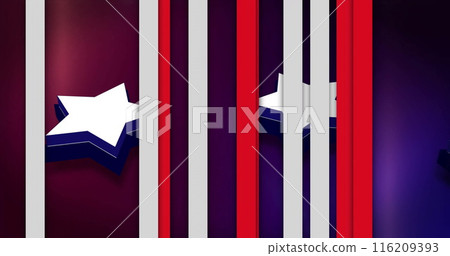 Image of stripes and stars coloured with flag of usa Image of stripes and stars coloured with flag of usa 116209393