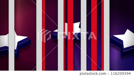 Image of stripes and stars coloured with flag of usa 116209394