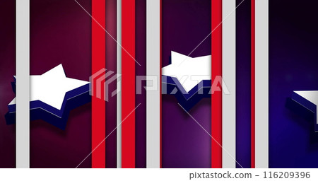 Image of stripes and stars coloured with flag of usa Image of stripes and stars coloured with flag of usa 116209396