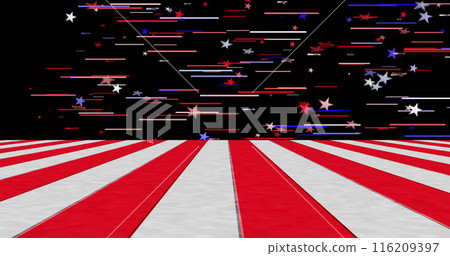 Image of stripes and stars coloured with flag of usa Image of stripes and stars coloured with flag of usa 116209397