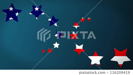 Image of stripes and stars coloured with flag of usa over statue of liberty Image of stripes and stars coloured with flag of usa over statue of liberty 116209419