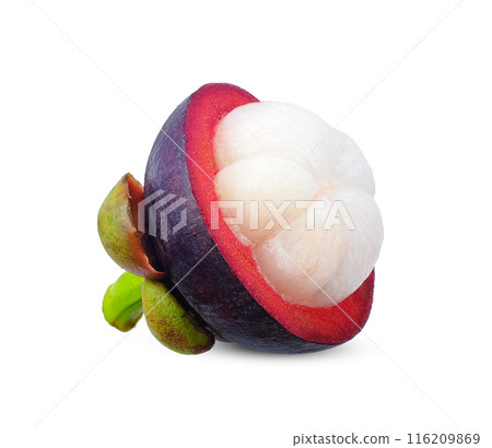 Mangosteen isolated on white background. Mangosteen isolated on white background. 116209869