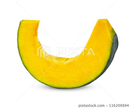sliced pumpkin isolated on white background. sliced pumpkin isolated on white background. 116209894
