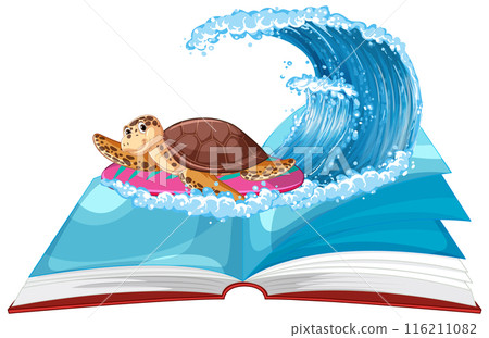 Turtle Surfing on Open Book Turtle Surfing on Open Book 116211082