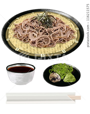 Zaru soba (soba soup, condiments, disposable chopsticks included) 116211575