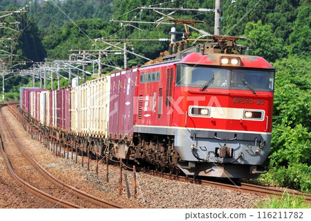[JR Freight] EF510 type ~ECO-POWER Red Thunder~ (Hapi Line Fukui Line: Ushinotani ~ Hosorogi) 116211782