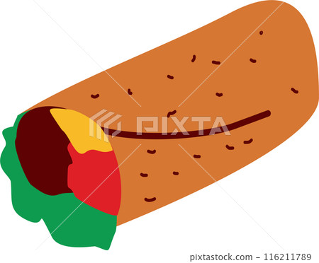 Mexican Food Set burrito 116211789