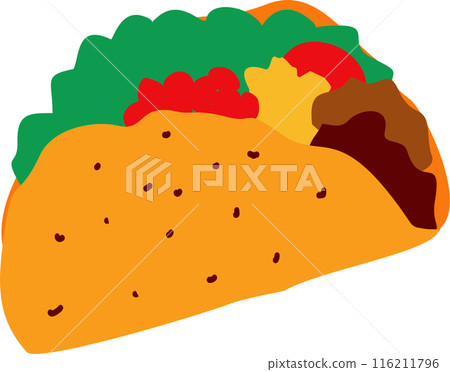 Mexican Food Set tacos 116211796