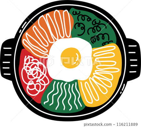 Korean Food Set bibimbab 116211889