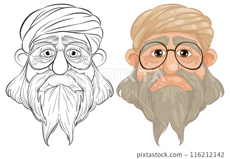 Elderly Man Character Illustration Elderly Man Character Illustration 116212142