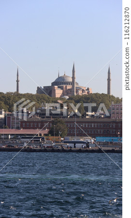 Turkey, Istanbul, World Heritage Islamic architecture mosque, Hagia Sophia, seen from the sea Turkey, Istanbul, World Heritage Islamic architecture mosque, Hagia Sophia, seen from the sea 116212870