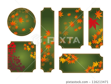 Autumn frame border set 116213471