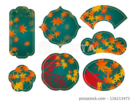 Autumn frame border set 116213473