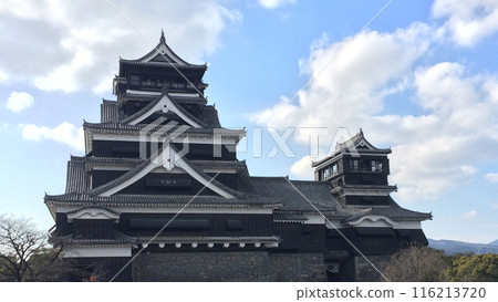 從正面看到熊本城倒塌前的樣子 116213720