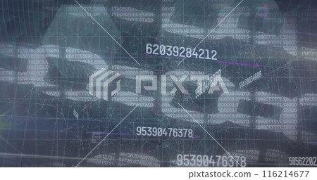 Image of digital data processing over chains Image of digital data processing over chains 116214677