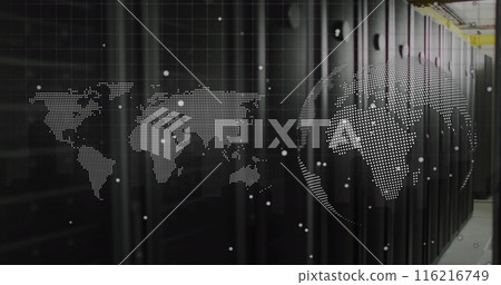Image of data processing over computer servers Image of data processing over computer servers 116216749