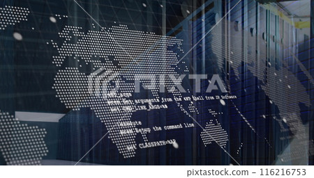 Image of data processing over computer servers Image of data processing over computer servers 116216753