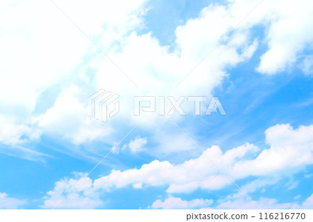 Blue sky and white clouds background material Blue sky and white clouds background material 116216770