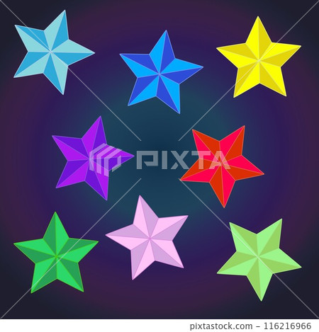 Origami star illustration Origami star illustration 116216966