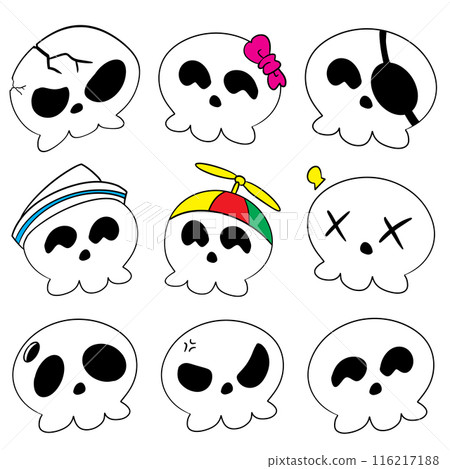 The Skull Bundle for holiday and halloween concept The Skull Bundle for holiday and halloween concept 116217188