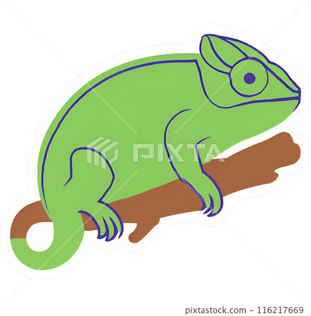 Cute chameleon color icon Cute chameleon color icon 116217669