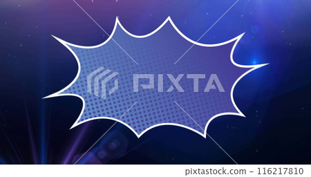 Image of speech bubble over glowing blue background Image of speech bubble over glowing blue background 116217810