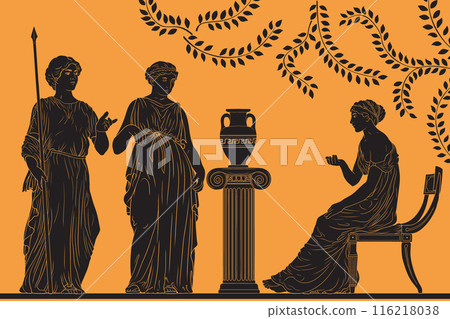 Vector Greek women. Vector Greek women. 116218038