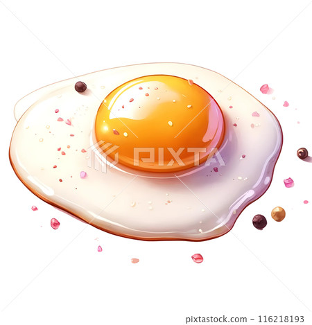 3d fried egg  116218193