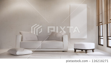 sofa armchair minimalist design in living room muji style 116218271