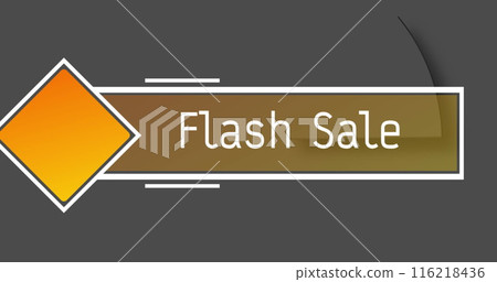 Image of flash sale text over black background 116218436