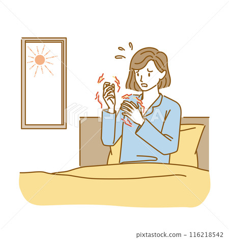 Menopausal symptoms in women: Women who wake up with stiff hands and fingers Menopausal symptoms in women: Women who wake up with stiff hands and fingers 116218542