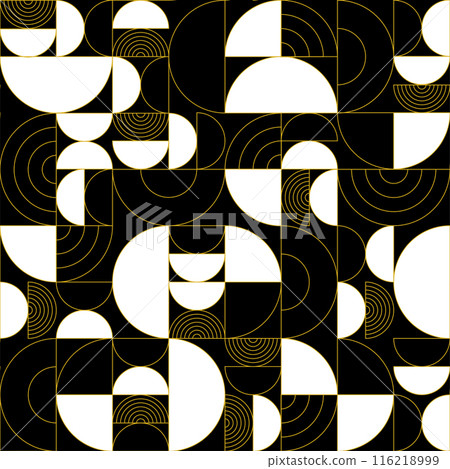 Black Gold Seamless Circle Pattern Black Gold Seamless Circle Pattern 116218999