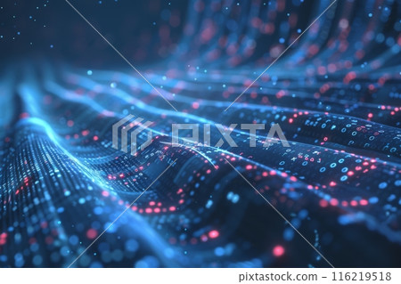 Futuristic Digital Binary Data Landscape Futuristic Digital Binary Data Landscape 116219518